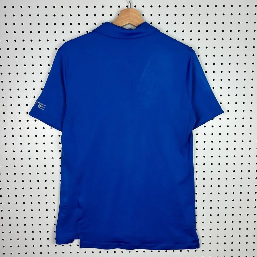 Memphis Tigers Basketball Polo Shirt Medium Blue Nike Dri-fit Team Issued‎ READ